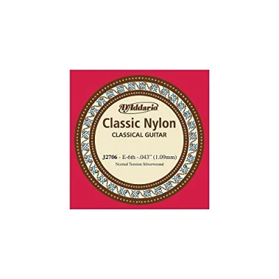 Immagine di corda singola D&#039;Addario J2706 in nylon per chitarra classica, adatta studenti, tensione normale, sesta