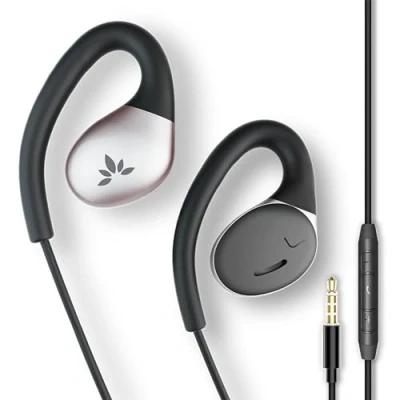 Immagine di Avantree Resolve Auricolari Open Ear Filo &amp; Microfono (per Orecchie Medio Piccole) con Controlli Integrati e Ganci per le Orecchie, Ascolto dei Dintorni, Jack AUX 3.5mm
