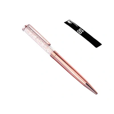 Immagine di Penna a sfera di qualità con cristalli Swarovski Refill e Pouch inclusi (Pietre chiare oro rosa)