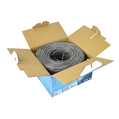Immagine di Cavo ethernet LAN CAT5e PNI U05 per internet 1 Gigabit/sistema di sorveglianza, 305 m