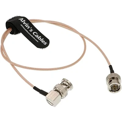 Immagine di Alvin&#039;s Cables Cavo coassiale RG179 BNC maschio a ad angolo retto per BMCC VIDEO Blackmagic Camera 50CM