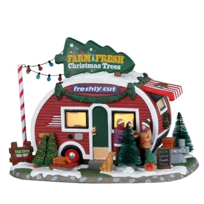 Immagine di Lemax Natale Vail Village Lighted Building: Farm Fresh Christmas Trees, Multicolore, 25928