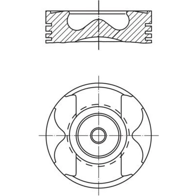 Immagine di MAHLE ORIGINAL 001 PI 00177 Pistone 83,25mm con porta fascia elastica, canale raffreddamento MERCEDES BENZ: Classe B, E Sedan
