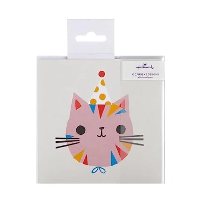 Immagine di Hallmark Biglietti di compleanno per bambini, confezione da 10 in 2 simpatici disegni gatti