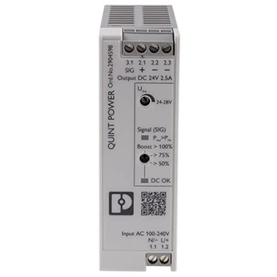 Immagine di Phoenix Contact QUINT4 PS/1AC/24DC/2.5/SC Alimentatore per guida DIN 2.5 A 60 W Contenuto 1 pz.