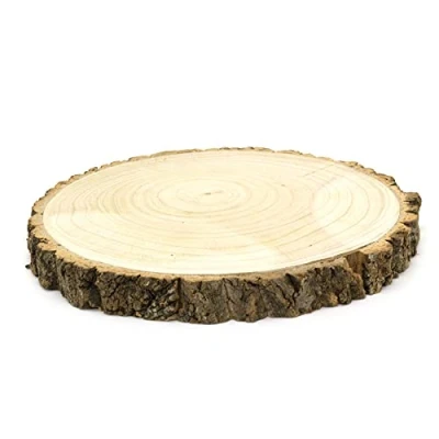 Immagine di Carousel Home Alzata per torte in legno rustico, 31 cm, grande, di compleanno e matrimoni, vassoio da portata