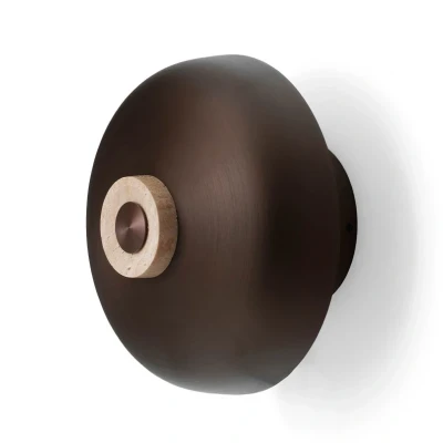 Immagine di Audo Copenhagen Reverse applique a LED, sabbia/bronzo, pietra, Ø 24 cm