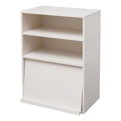 Immagine di Iris Ohyama, Armadio con ante, Ripiano portaoggetti, 2 vani componibili, Design, Solido, Moderno, Multiuso, Ufficio, Camera da letto, Soggiorno, Flap Rack CHR 1, Rovere bianco