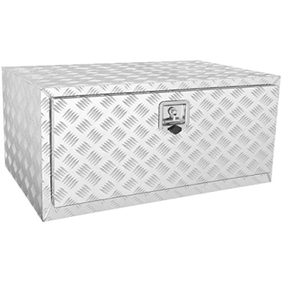 Immagine di VEVOR Cassetta Portaoggetti Sottoscocca per Camion, Pickup 36&quot;x24&quot;x24&quot;, Attrezzi in Alluminio Scatola Rimorchio Maniglia a T Furgone,