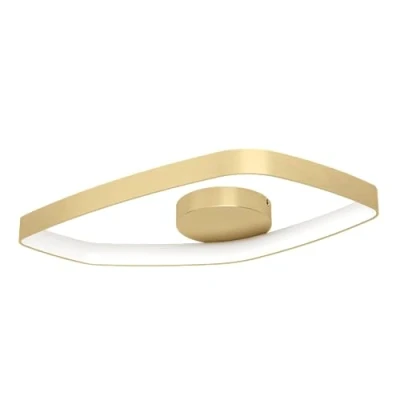 Immagine di EGLO LED Vallerosa Lampadario a incasso da soffitto con luminosità regolabile tramite interruttore dimmer, lampada soggiorno in metallo ottone spazzolato, bianco caldo