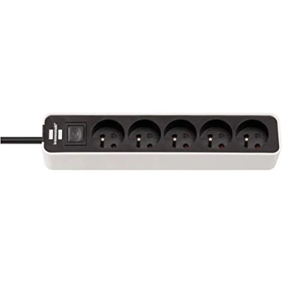 Immagine di Brennenstuhl ecolor Base prese 1,5 m h05vv f3g1.0 con interruttore, 1, 5 m, bianco, 1153251020