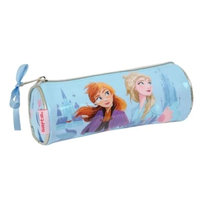 Immagine di safta FROZEN ICE MAGIC astuccio rotondo per scuola, bambini, ideale bambini dai 5 ai 14 anni, comodo e versatile, qualità resistenza, 20 x 7 cm, Blu chiaro, M, Casual