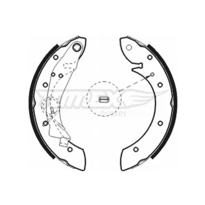 Immagine di TOMEX brakes TX 20 75 Ganasce Freno Assale posteriore 228 42 CITROËN: Xsara Picasso, Berlingo / First I Van,