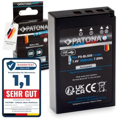Immagine di PATONA Platinum USB C Batteria Ricambio per Olympus BLS 5, 50 Compatibile con BLS5, OMD E M10, Stylus 1, PL5, PL6, PL7, PL8, PL9, PL10