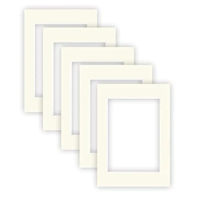 Immagine di nielsen Conservation Cartoncino Passepartout 1,5 mm,set di 5,formato esterno 29,7x42 cm (A3) per formato immagine 21x29,7 (A4),bianco avorio liscio