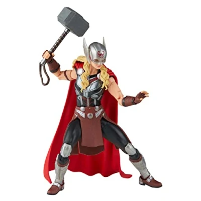 Immagine di Marvel Hasbro Legends Series Mighty Thor, action Figure collezionabile da 15 cm, ispirata al film Thor: Love and Thunder, include 4 accessori e 1 parte Build A