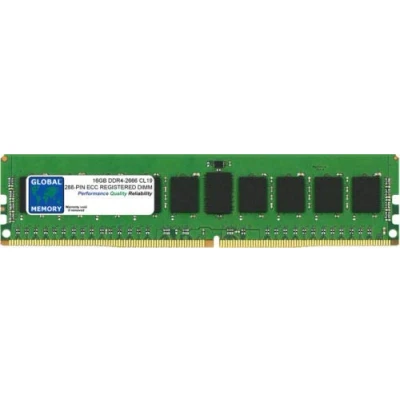Immagine di 16GB DDR4 2666MHz PC4 21300 288 PIN ECC Registered DIMM (RDIMM) Memoria RAM per Servers/WORKSTATIONS/SCHEDE Madre (2 Rank CHIPKILL)