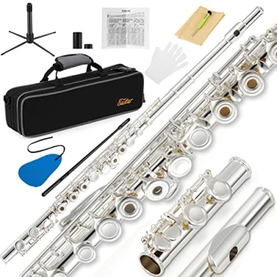Immagine di Eastar EFL 1 16 Keys Silver Plated Open/Close Hole C Flute