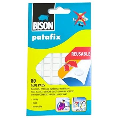 Immagine di BISON pàte a Fix Patafix 80 Pastiglie Adesive Rimovibili e riutilizzabili, bianche
