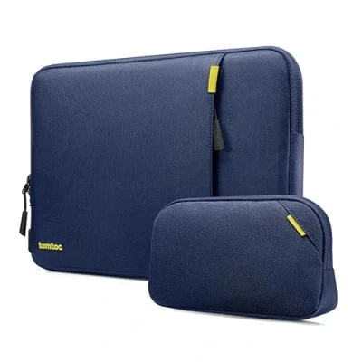 Immagine di tomtoc 360 Custodia per 15&quot; Nuovo MacBook Air M3/A3114 M2/A2941 2024 2023, Microsoft Surface Laptop Copilot+ PC, 6/5/4/3, con Borsa Accessori