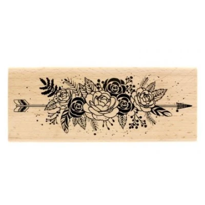 Immagine di Florilèges Design Timbro Fiori e Piume, Legno, Colore 6 x 15 2,5 cm