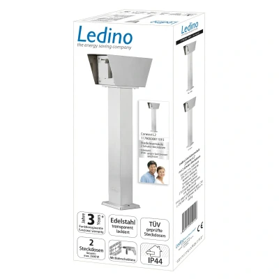 Immagine di Ledino Colonna Connect L2 con 2 prese, acciaio inox