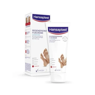 Immagine di Hansaplast Crema rigenerante per piedi (100 ml), cura dei con urea secchi e ruvidi, idratante protegge dalla formazione di calli
