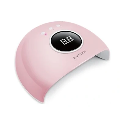 Immagine di KYVORA Lampada UV a LED, 36 W, per asciugatura delle unghie, smalto semipermanente e gel, display digitale del timer, qualità professionale, rosa