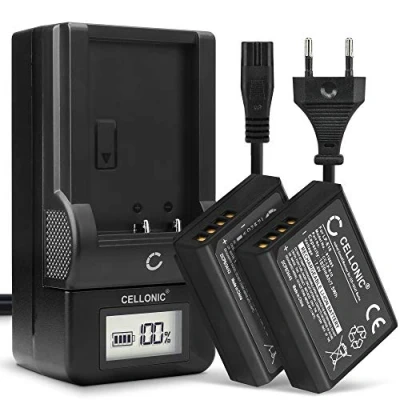 Immagine di CELLONIC® 2X Batteria LP E10 Compatibile con Canon EOS 1100D 1200D 1300D 2000D 4000D Rebel T6 T3 1020mAh + Caricabatterie LC di Ricambio, pila Caricatore
