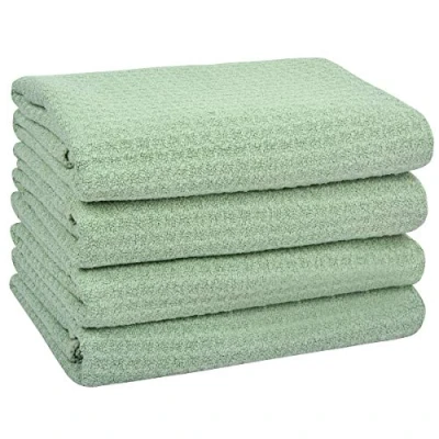 Immagine di VIVOTE Strofinacci Cucina,Canovacci da Cucina Molto Assorbente e Facilmente Lavabile,Asciugamani di Alta qualità,Panno Cucina,Stracci Cucina,4 Pezzi, 40 cm x 60 cm(Verde)