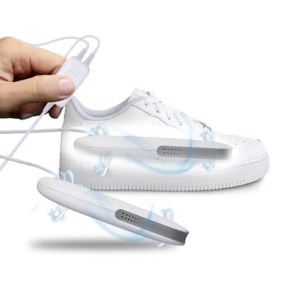 Immagine di NK Asciuga Scarpe Elettrico Elimina Umidità Cattivi Odori da Scarpe, Scarponi Calcio, Sci, Spegnimento Automatico Timer 3 Intervalli, Riscaldamento 360, Tecnologia PTC (Sicurezza ed Efficienza)
