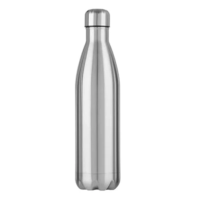 Immagine di OCEANO Bottiglia acqua Termica Ermetica Thermos in acciaio inox Contenitore Bevande Bibite caffe Fredde Calde termico Argento Grigio (750ML)