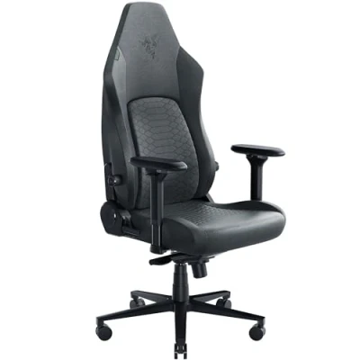 Immagine di Razer Iskur V2 Sedia da gioco con supporto lombare adattivo (tessuto, cuscini in schiuma ad alta densità, braccioli 4D, curva completamente regolabile) Tessuto