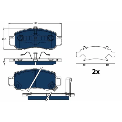 Immagine di TRW GDB3376BTE Kit pastiglie freno con segnalatore acustico usura accessori HONDA: Insight II Hatchback
