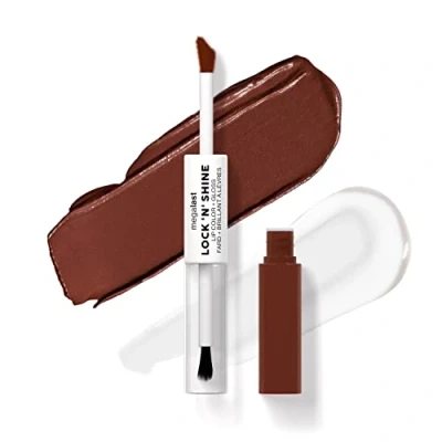 Immagine di Wet n Wild Megalast Lock n&#039; Shine, Dual Ended Lip Color and Clear Gloss, Vitamin E Jojoba Oil Enriched Formula, Affogato Dreams Shade