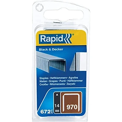 Immagine di Rapid 40109599 No. 970 DP Graffe a Filo Piatto 14 mm, Acciaio
