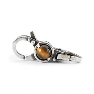 Immagine di Trollbeads Chiusura Talisman, small, argento Sterling occhio di tigre, 0