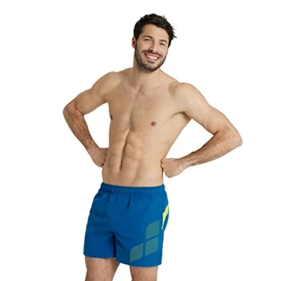 Immagine di arena Logo Costume Uomo Mare e Piscina, da Bagno in Tessuto ad Asciugatura Rapida, Short con Slip Interno Rete Tasche Laterali
