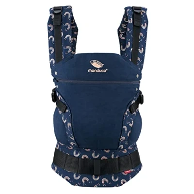 Immagine di manduca FIRST Marsupio Neonati &gt; Rainbow Night &lt; Ergonomico in Cotone Biologico, per dalla Nascita e Bambini de 3,5 a 20 kg