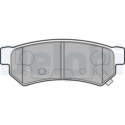 Immagine di DELPHI LP3305 Kit pastiglie freno con segnalatore acustico usura lamierino anticigolío senza accessori CHEVROLET: Spark