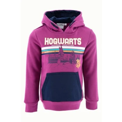 Immagine di Harry Potter Felpa per Ragazze, Maglione dal Design Hogwarts, Morbida in Tessuto Viola, con Cappuccio Regalo Bambina, Taglie 6 a 12 Anni (6 Anni)