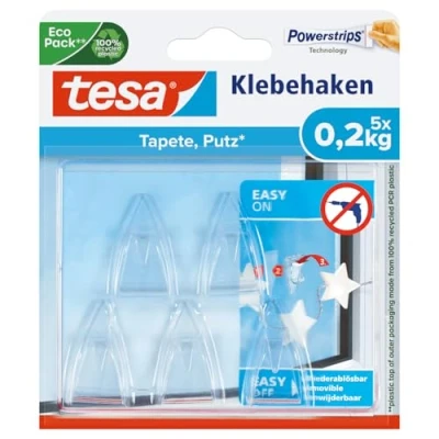 Immagine di tesa Gancio adesivo piccolo Trasparente Contenuto: 5 pz.