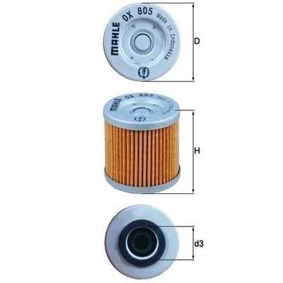 Immagine di MAHLE ORIGINAL OX 805 filtro olio Cartuccia