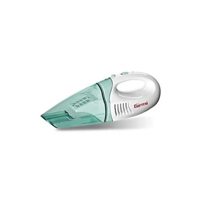 Immagine di Girmi AP10 Aspirapolvere Ricaricabile Portatile, Wet &amp; Dry Ciclone, 550 ml, Batteria al Lithio, 4.8V, Accessori inclusi, Bianco/Verde acqua