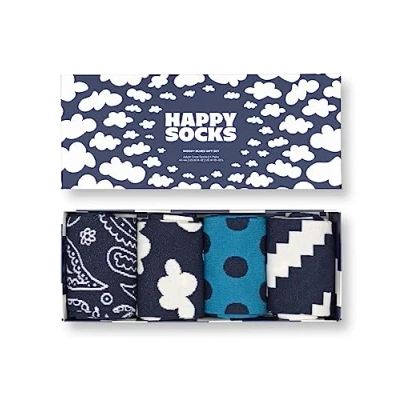 Immagine di Happy Socks Moody GIFT 4 PACK Calze, Taglia: 36 40, Navy