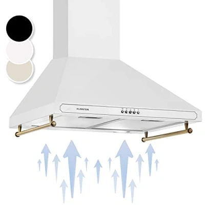 Immagine di Klarstein Cappa Aspirante 60 cm ad Angolo, Cucina con Aspirazione Smart Silenziosa, Filtro Antigrasso per in Alluminio Lavabile Lavastoviglie, Flusso d&#039;Aria 645m3/h, Illuminazione LED