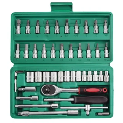 Immagine di WiMas 46PCS set di chiavi a bussola, 1/4 pollice cricchetto, chiave cricchetto reversibile kit