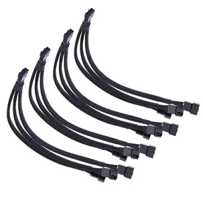Immagine di YMWALK Cavo ventola PWM a 4 pin adattatore Splitter Convertitore da 1 3 vie forma di Y prolunga con maniche nere per custodia host (confezione 4)