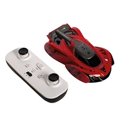 Immagine di RED5 Super Car da arrampicata parete in rosso con tecnologia di aspirazione a vuoto e controller IR