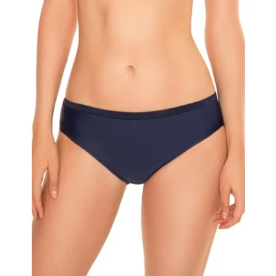 Immagine di Vivisence 3002 Slip del Bikini Classico Liscio Monocolorato Uniforme A Vita Alta, Blu Scuro,50